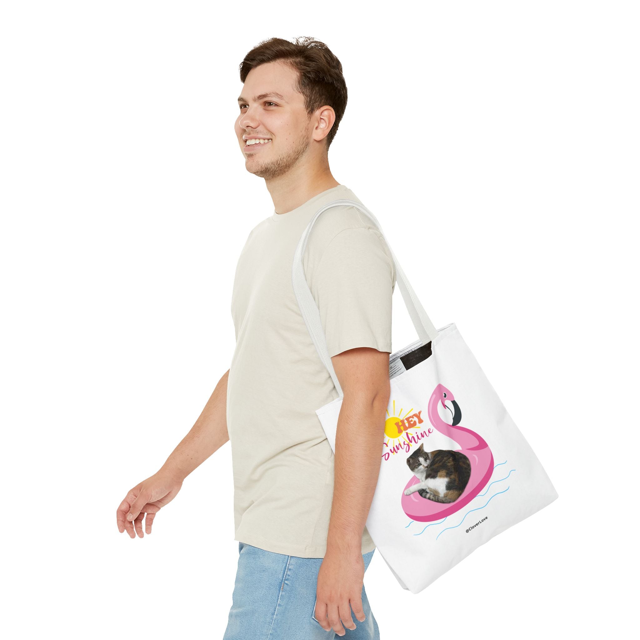 Custom Cat Tote Bag | Personalized Pet Photo Summer Bag