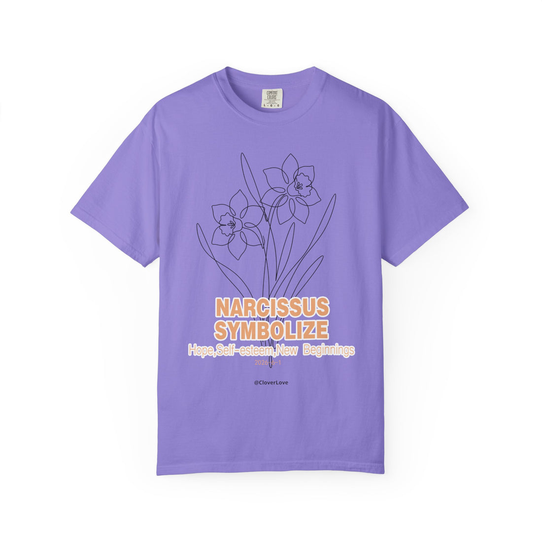 Narcissus Flower T-Shirt - Botanical Graphic Shirt for Flower Lovers