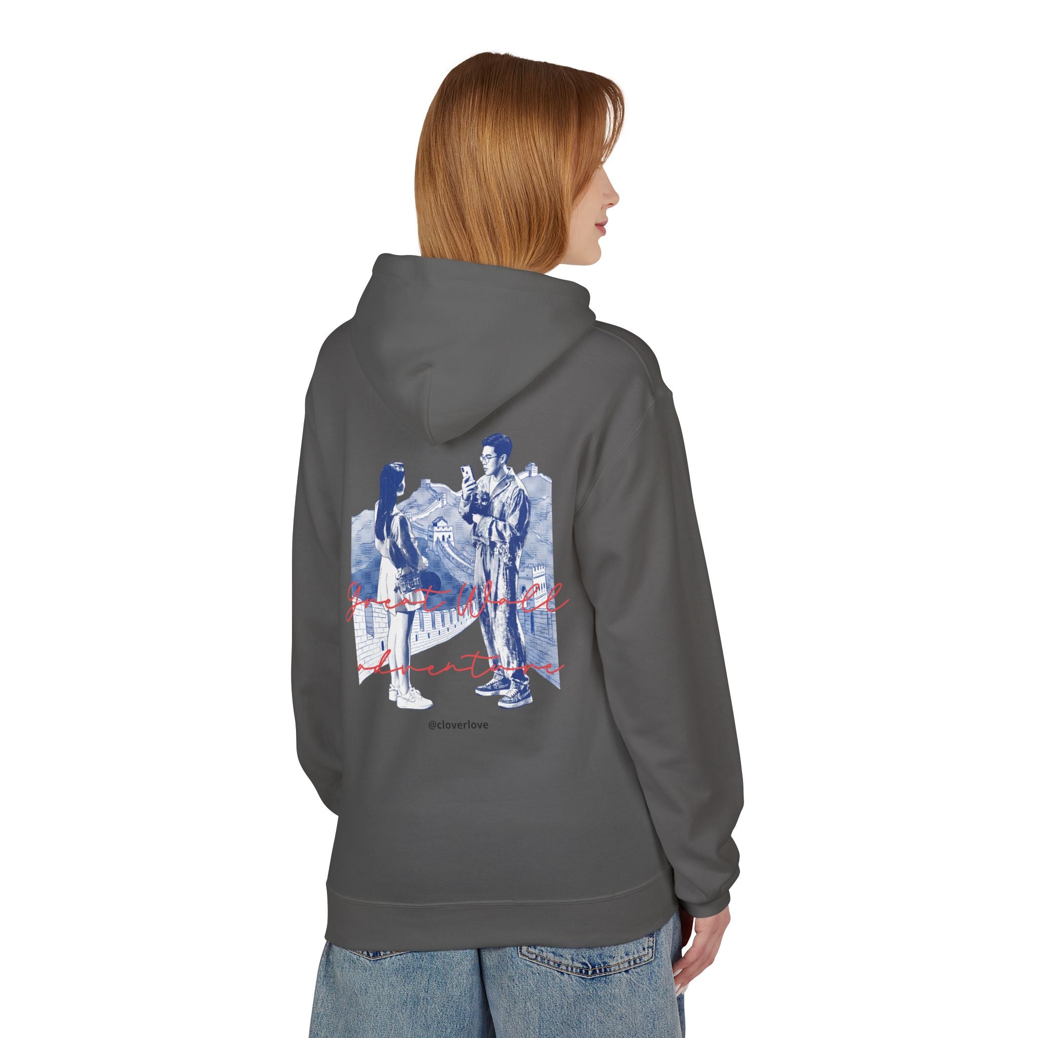 Abenteuer-Kapuzenpulli "Große Mauer" – Sommer-Fernweh-Sweatshirt