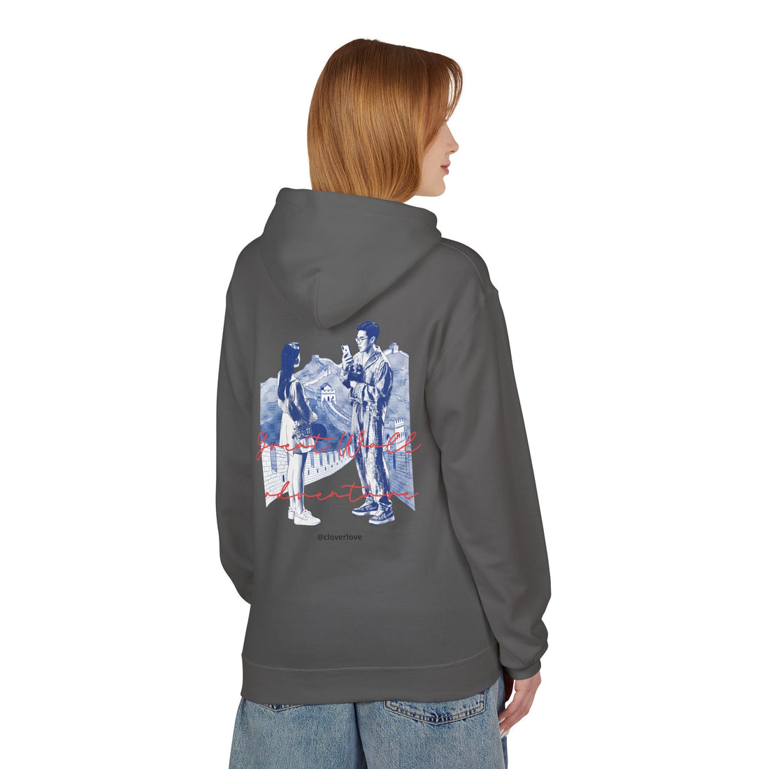 Abenteuer-Kapuzenpulli "Große Mauer" – Sommer-Fernweh-Sweatshirt