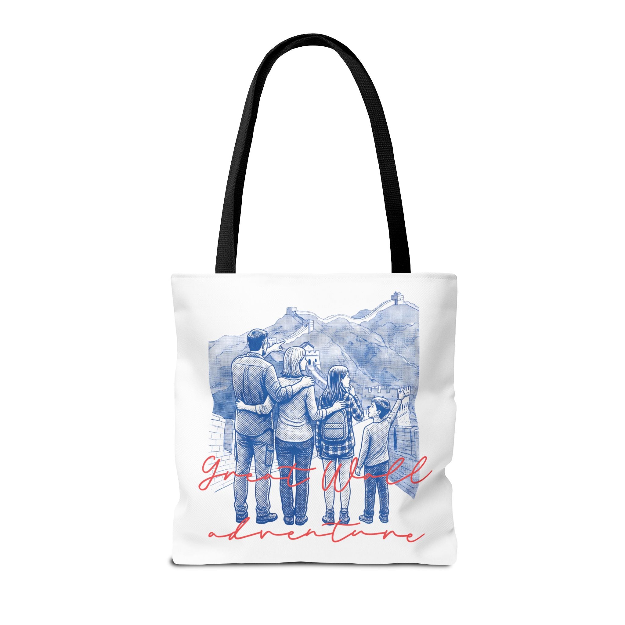 Great Wall of China Tote Bag, Family Travel Souvenir Bag, Landmark Canvas Tote