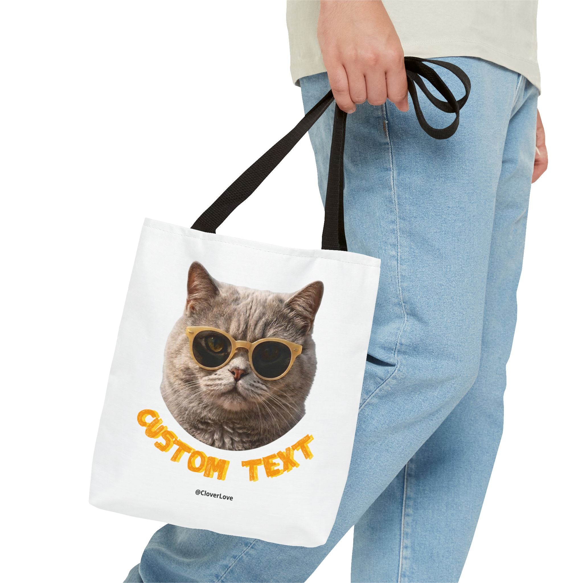 Summer Cat Tote Bag | Funny Cat Lover Beach Canvas Bag