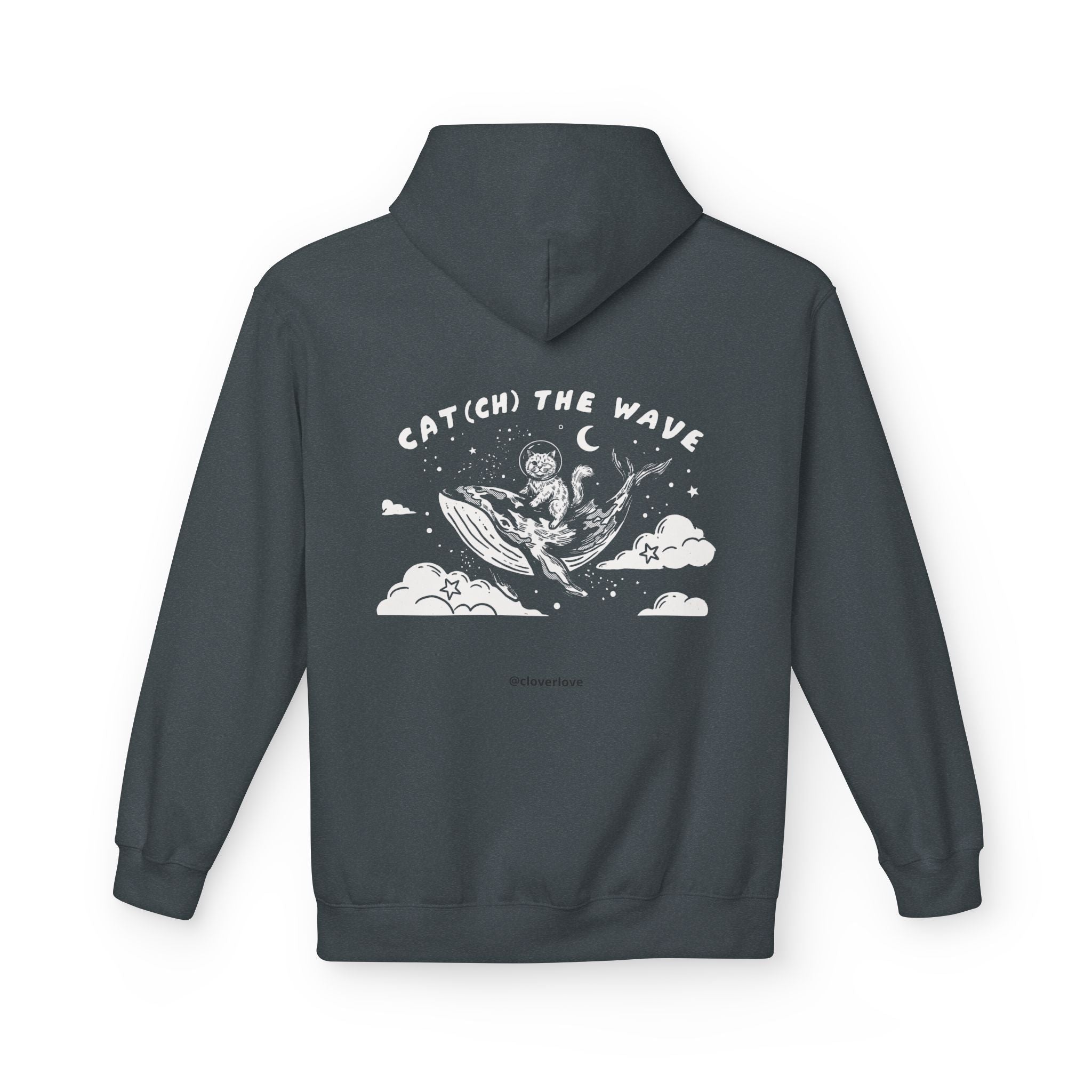 Kapuzenpullover „Katze & Wal Abenteuer“ | Vintage-Sweatshirt mit Ozean-Grafik