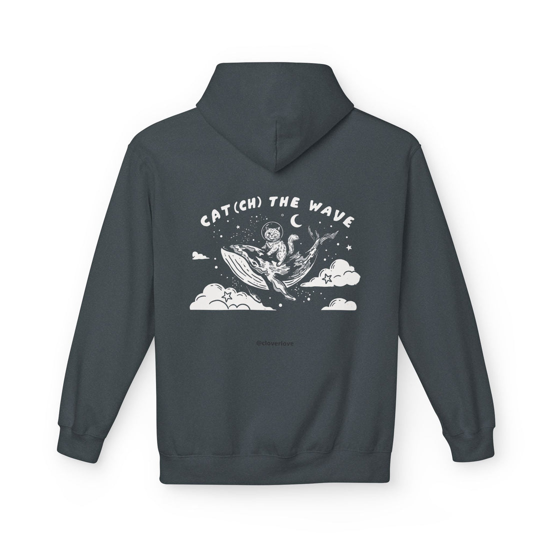 Kapuzenpullover „Katze & Wal Abenteuer“ | Vintage-Sweatshirt mit Ozean-Grafik