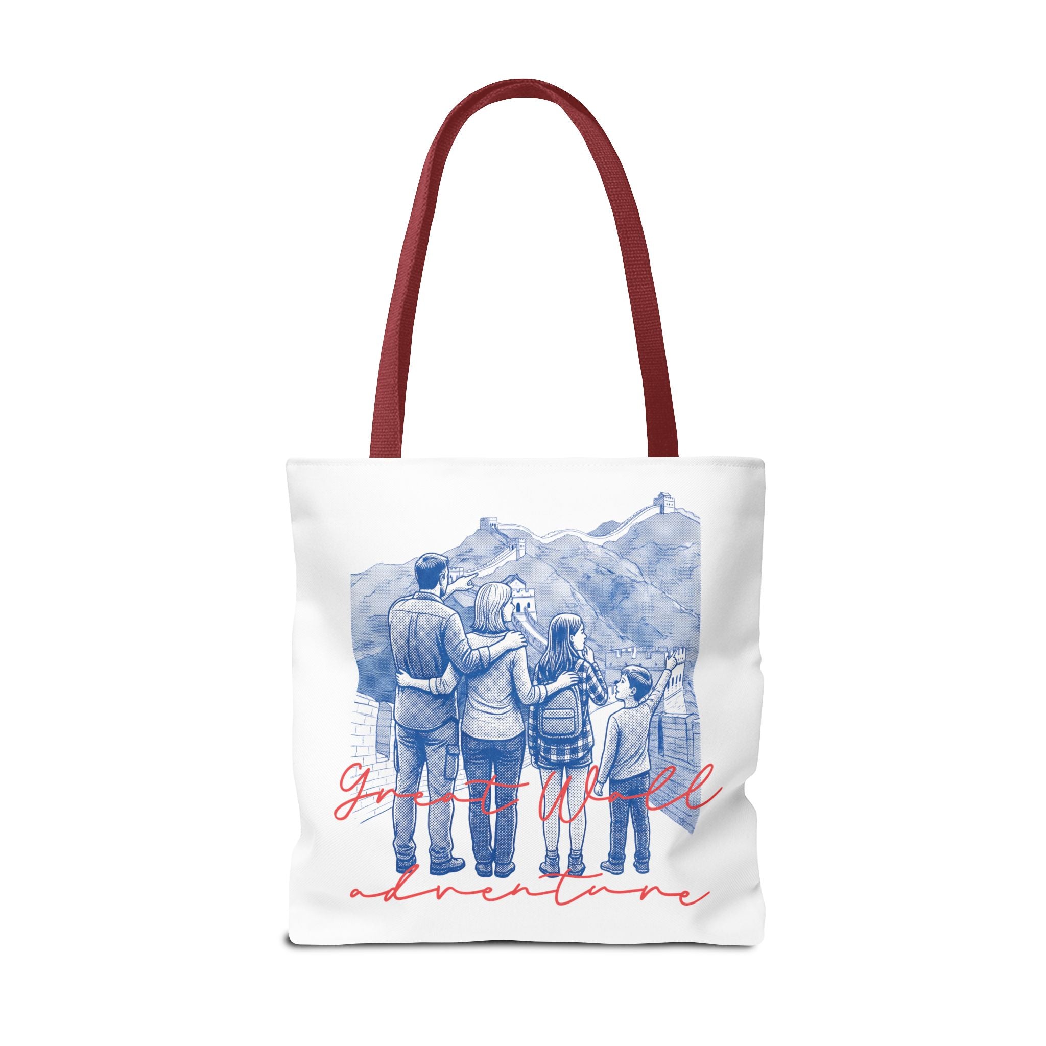 Great Wall of China Tote Bag, Family Travel Souvenir Bag, Landmark Canvas Tote