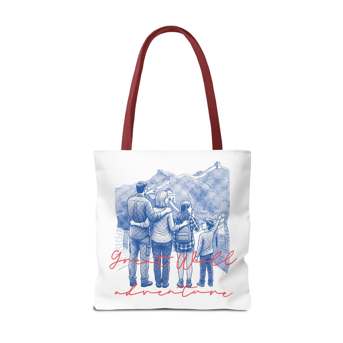 Great Wall of China Tote Bag, Family Travel Souvenir Bag, Landmark Canvas Tote