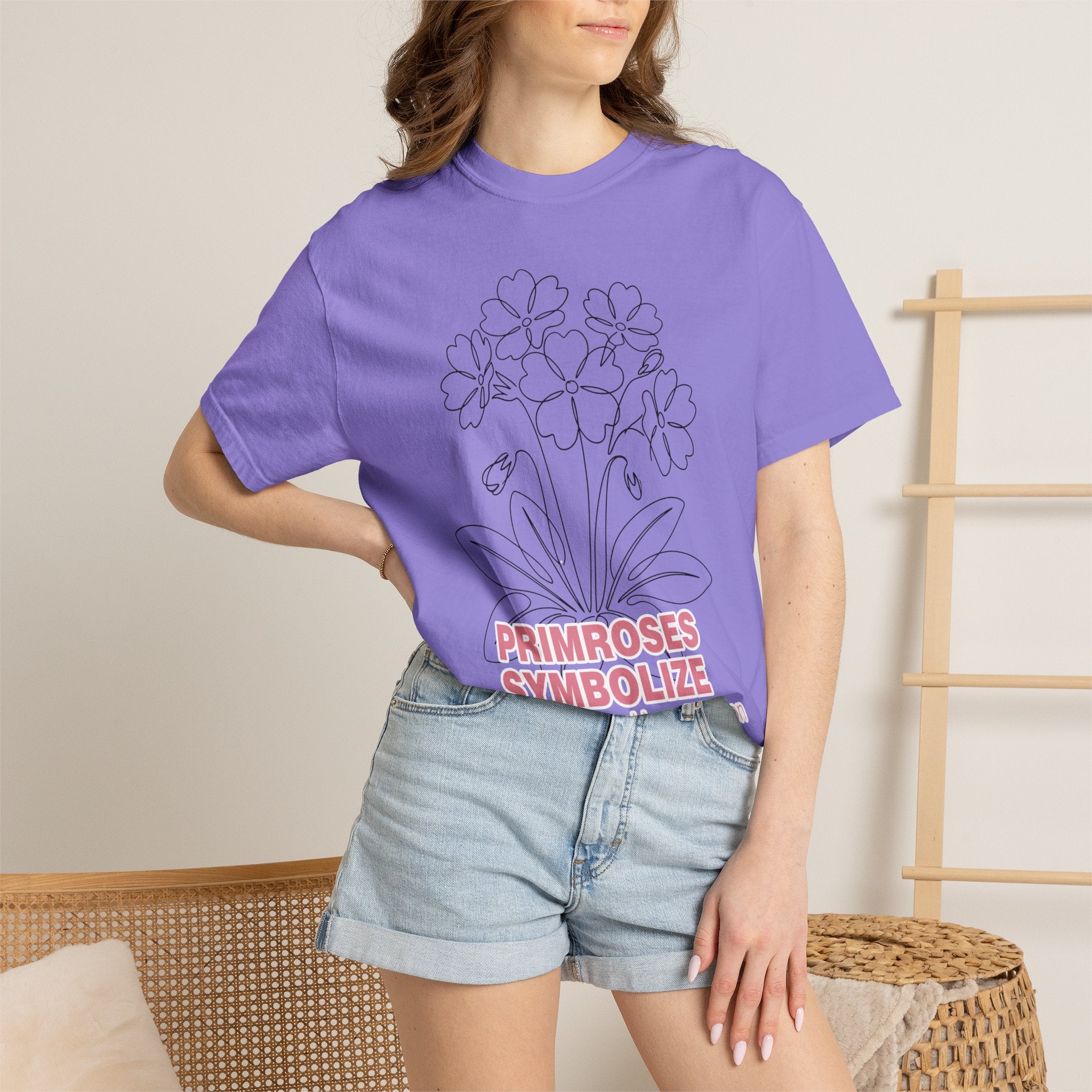 Primrose Flower T-Shirt - Botanical Graphic Shirt for Flower Lovers