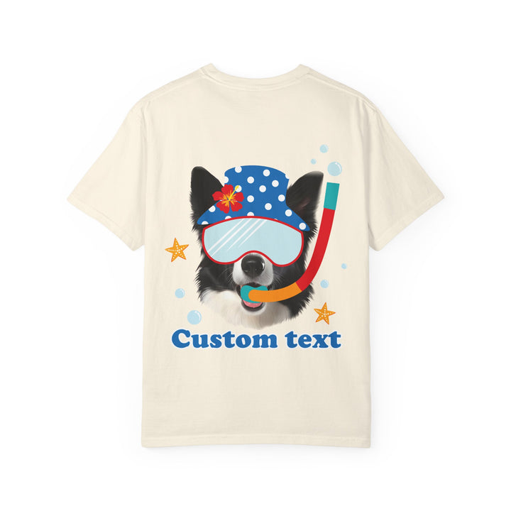 Custom Dog Summer T-Shirt - Funny Beach Diving Dog Tee, Dog Lover Gift