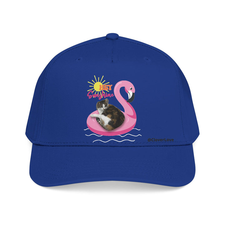Summer Cat Lover Hat | Cute Flamingo Cat Baseball Cap With Sunshine Design