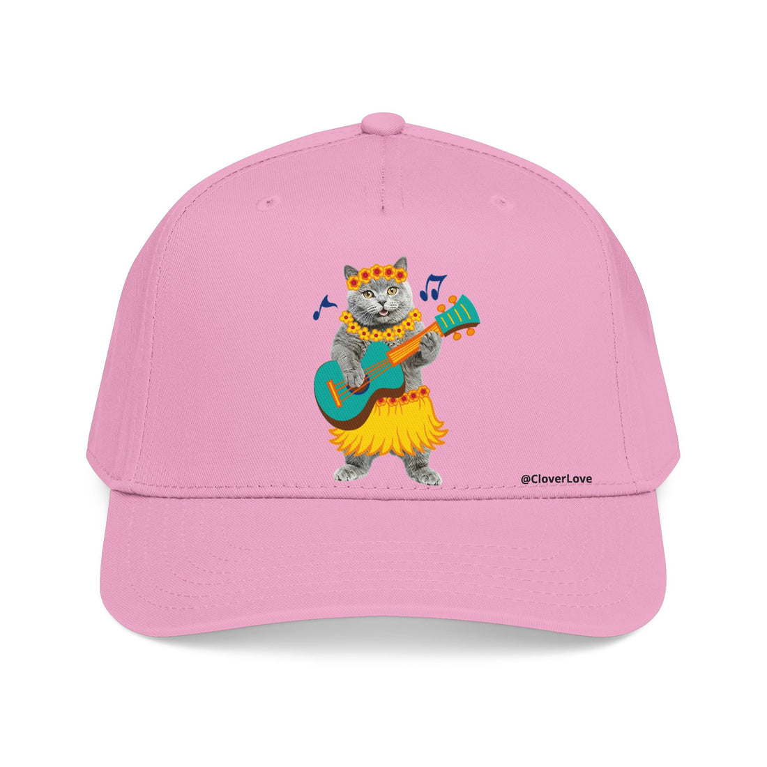 Summer Cat Guitar Hat – Personalized Pet Lover Baseball Cap, Fun Beach Vacation Gift