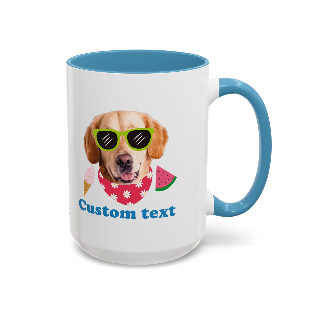 Süße Sommer Hunde-Tasse | Personalisierte Hunde-Foto-Kaffeetasse mit individuellem Text