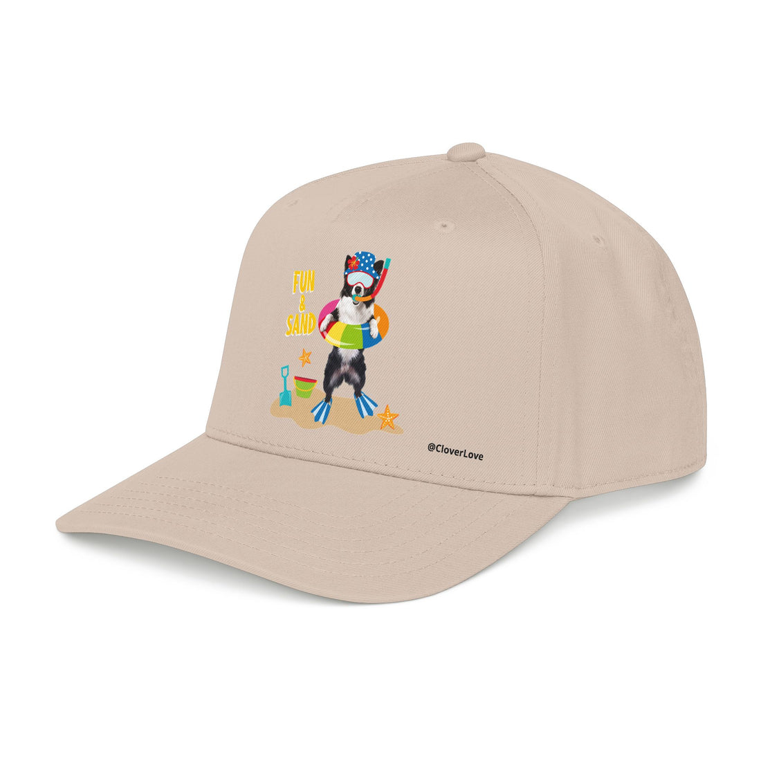 Custom Summer Beach Dog Hat, Fun & Sand Pet Baseball Cap, Personalized Dog Lover Gift