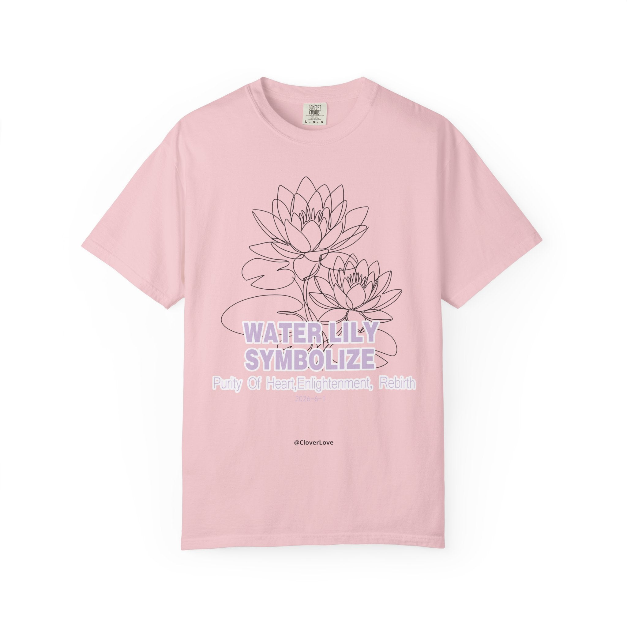 Water Lily Flower T-Shirt - Botanical Graphic Shirt for Flower Lovers