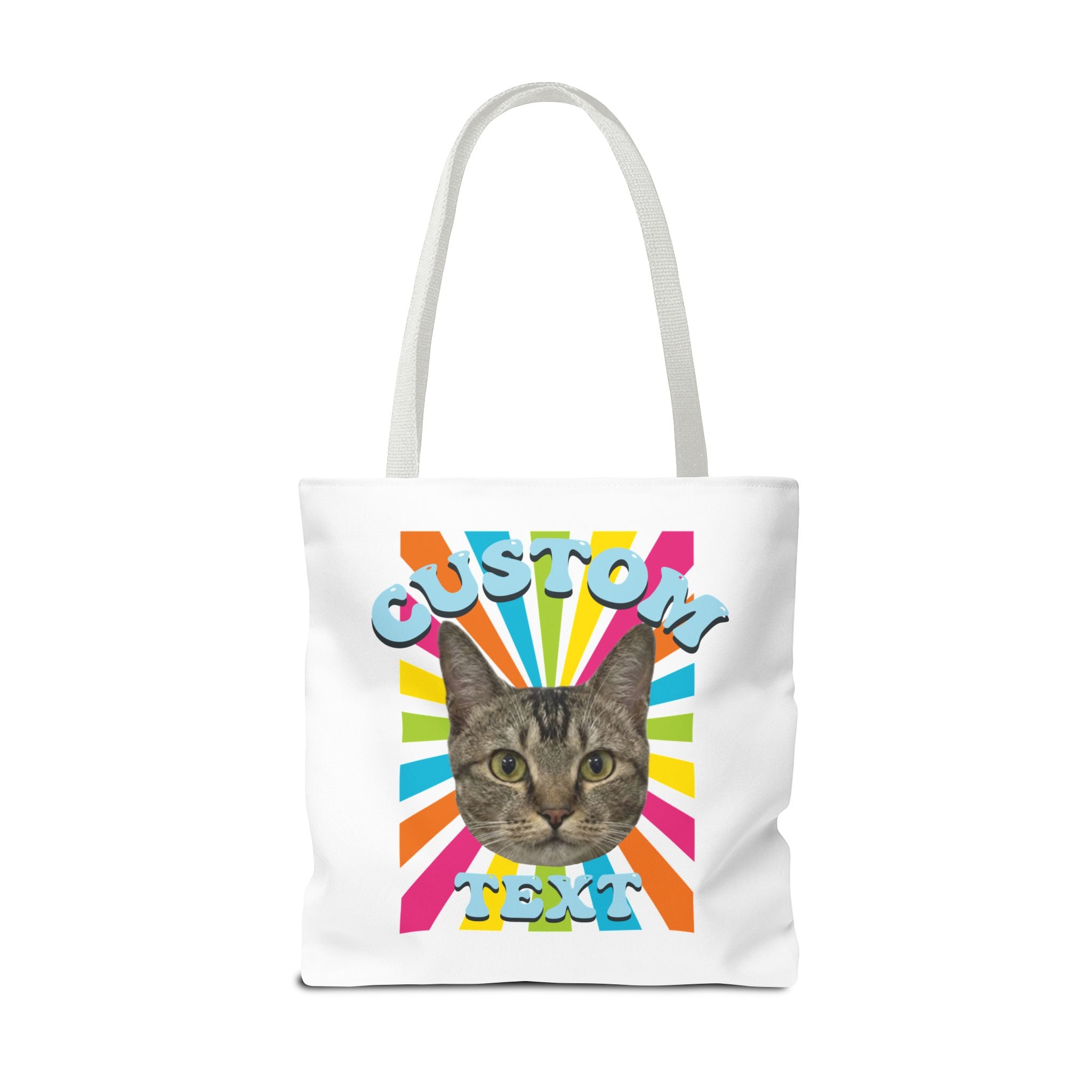 Custom Cat Tote Bag | Personalized Pet Photo Canvas Bag