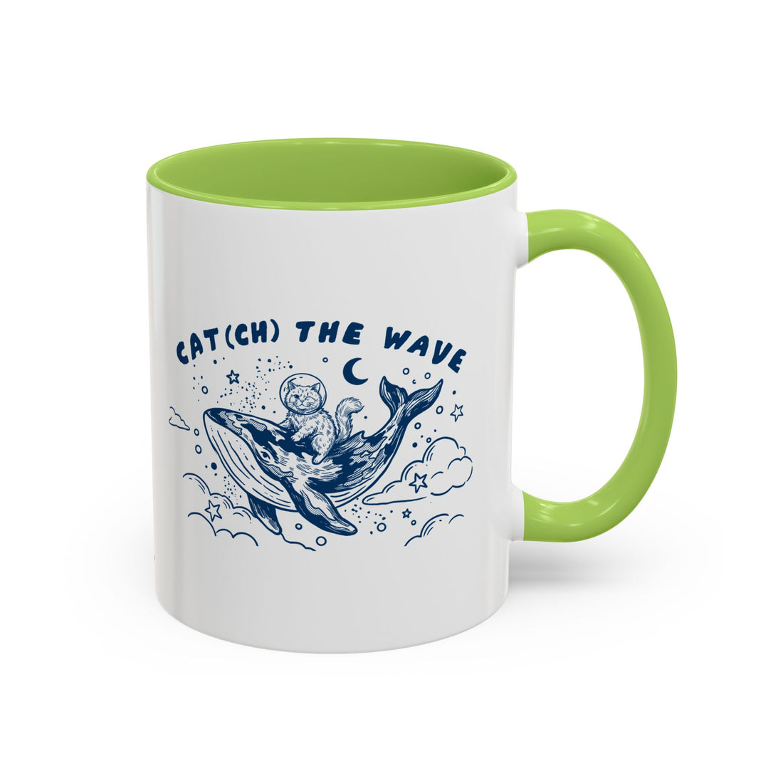 Cat's Wave Adventure Mug - Cute Cat Whale Ocean Coffee Cup