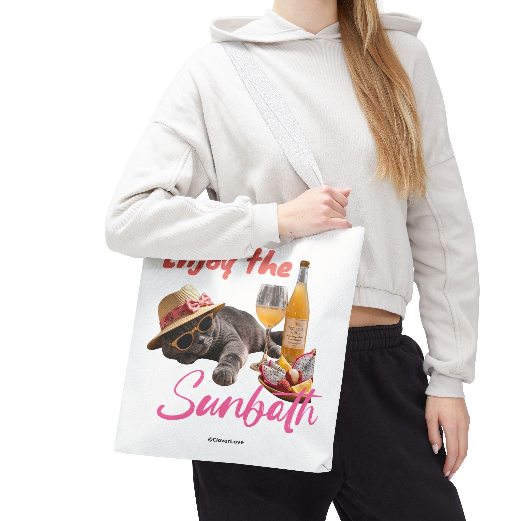 Summer Cat Tote Bag | Personalized Cat Photo Canvas Bag