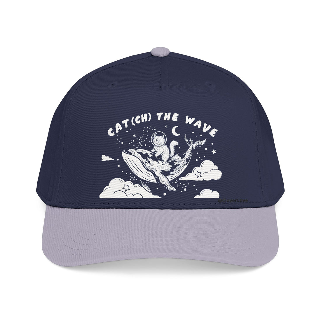 Ocean Cat Hat - Whale Adventure Baseball Cap, Cute Animal Dad Hat, Cat Lover Gift