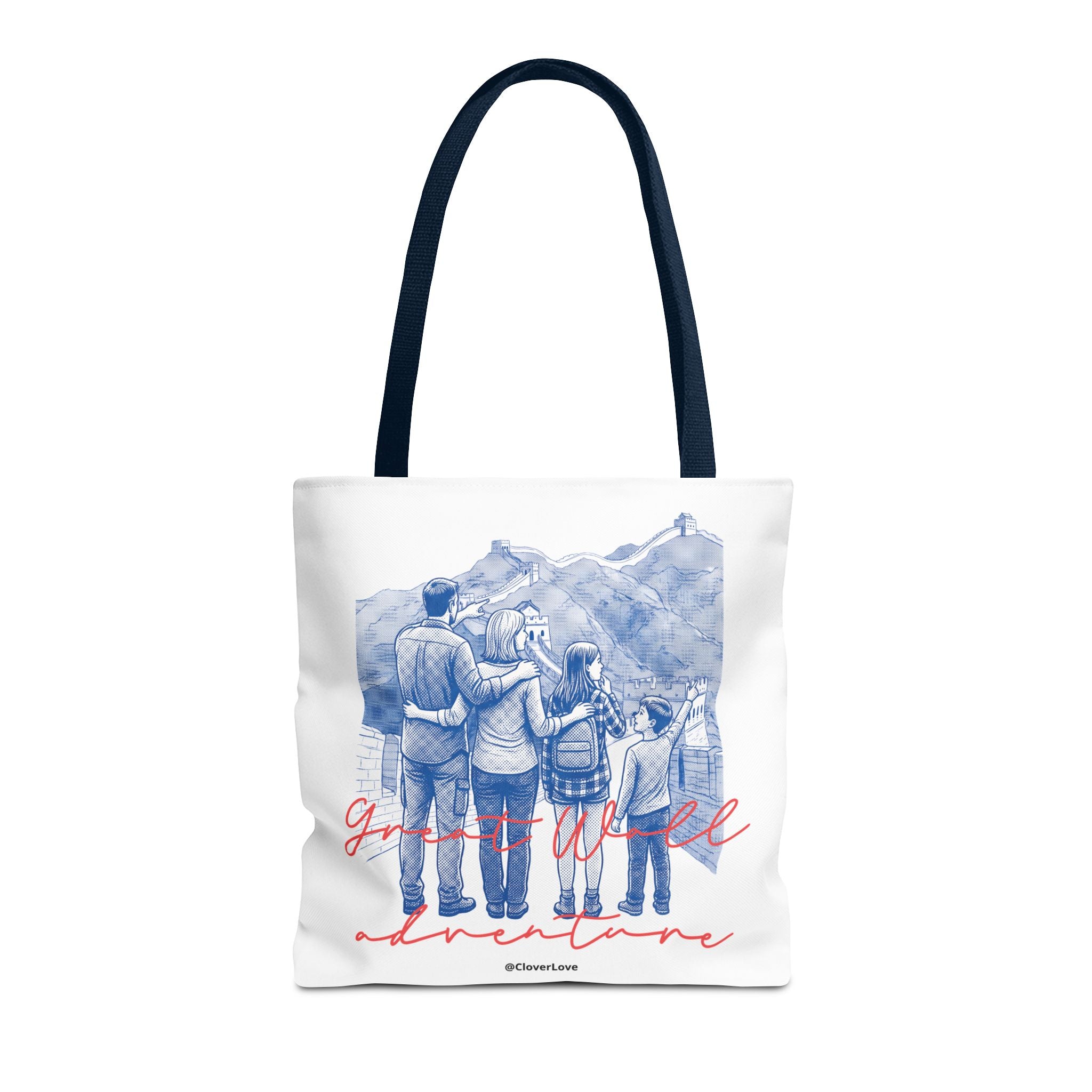 Great Wall of China Tote Bag, Family Travel Souvenir Bag, Landmark Canvas Tote