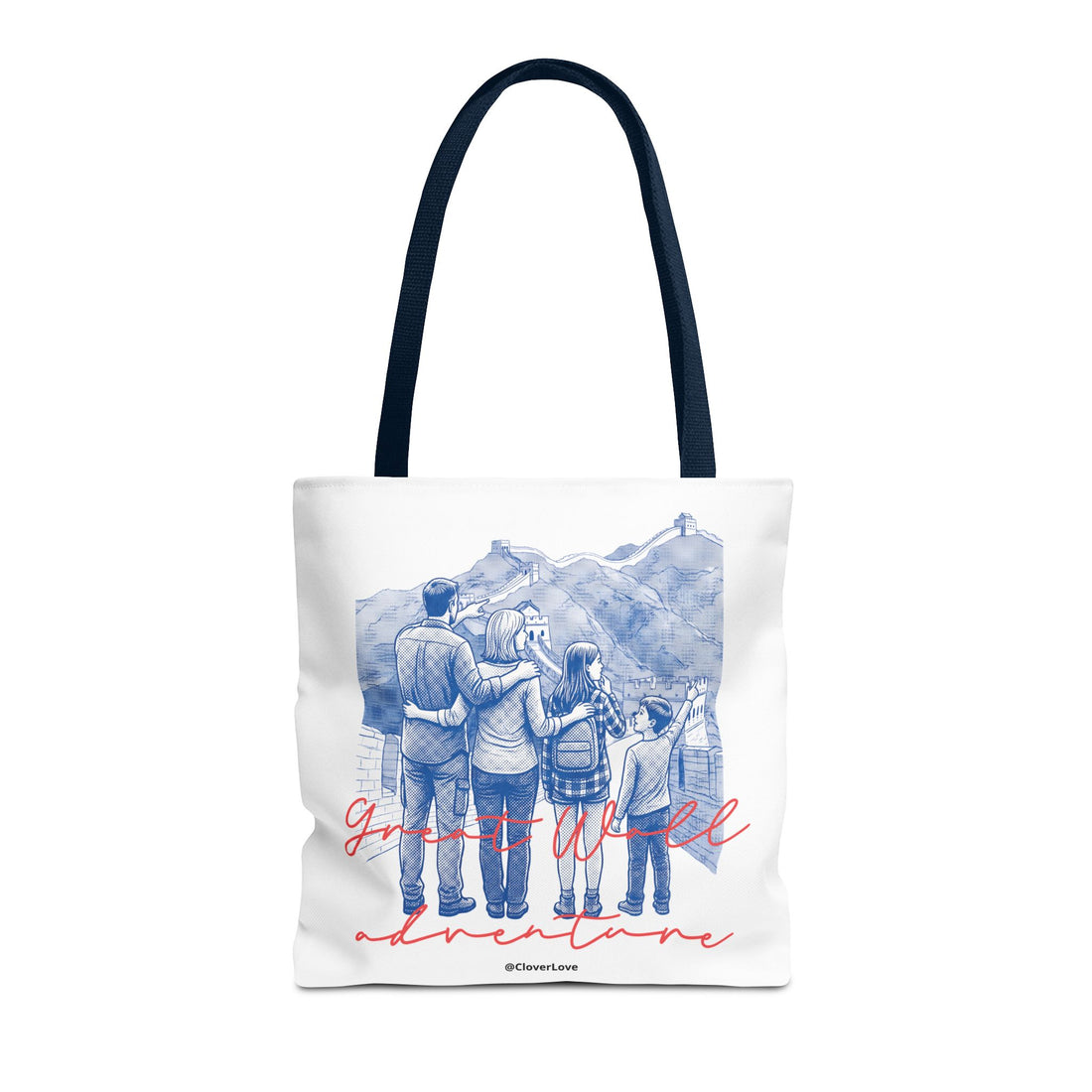 Great Wall of China Tote Bag, Family Travel Souvenir Bag, Landmark Canvas Tote