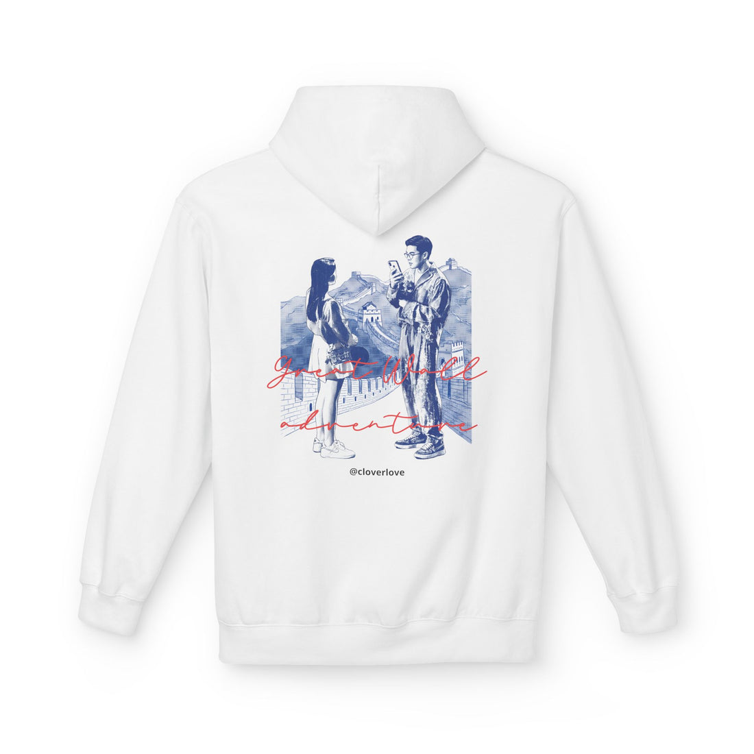 Abenteuer-Kapuzenpulli "Große Mauer" – Sommer-Fernweh-Sweatshirt