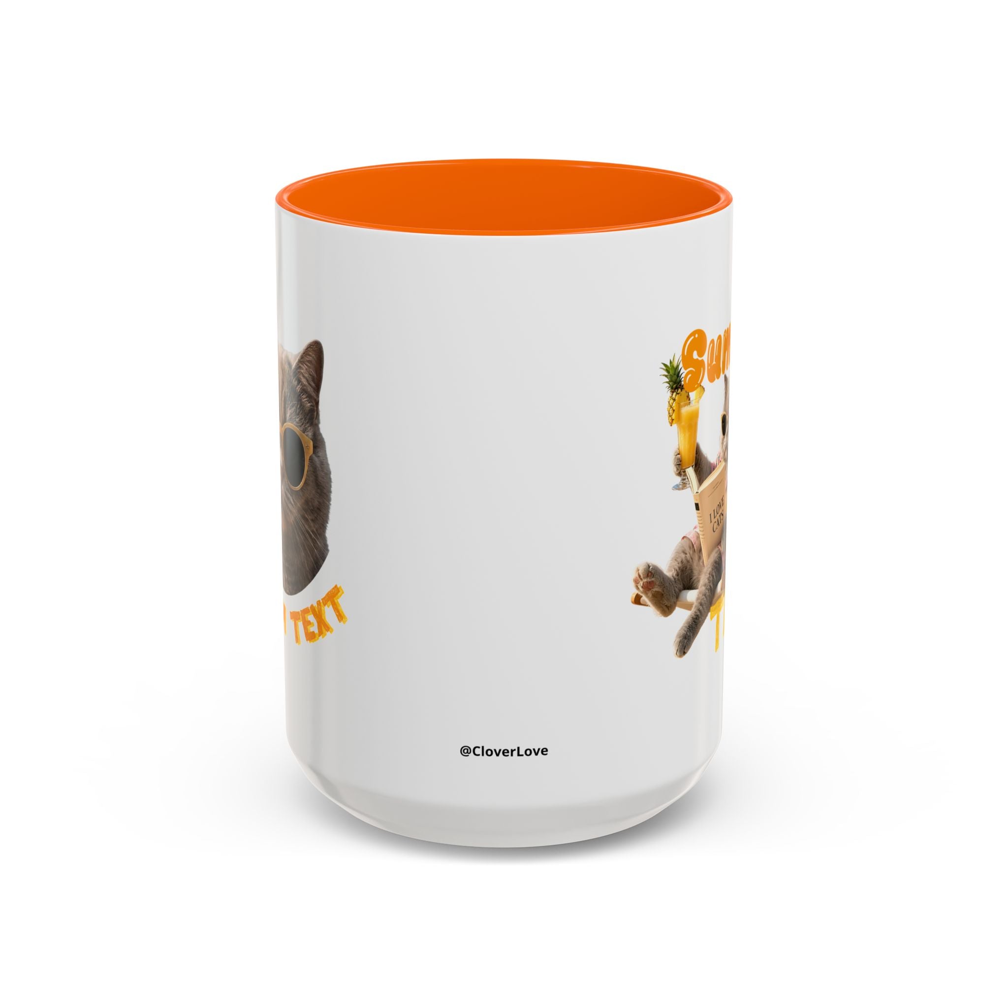 Lustige Katzen-Sommer-Tasse – Süße Strand-Kaffeetasse für Katzenliebhaber