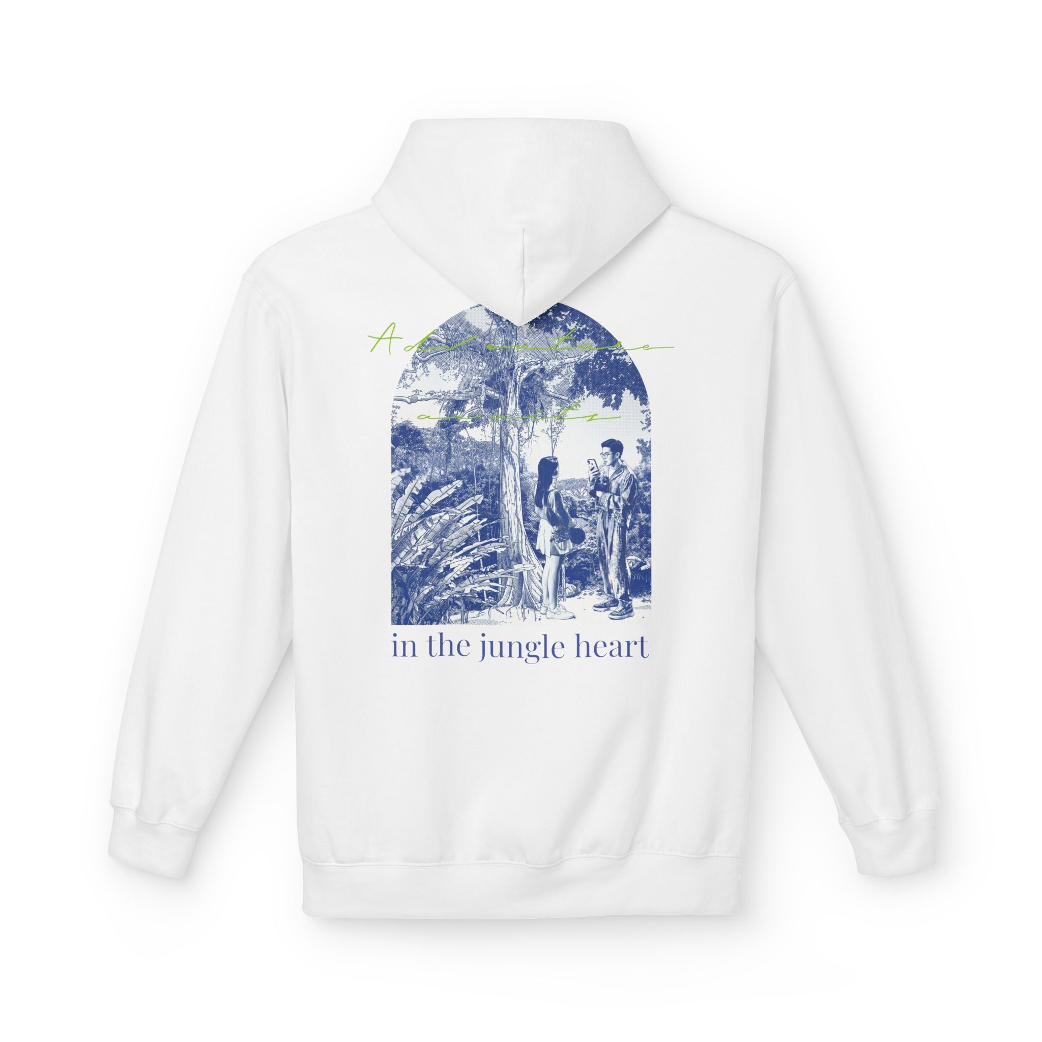 Jungle Adventure Hoodie – Vintage Tropical Travel Graphic Pullover Sweatshirt