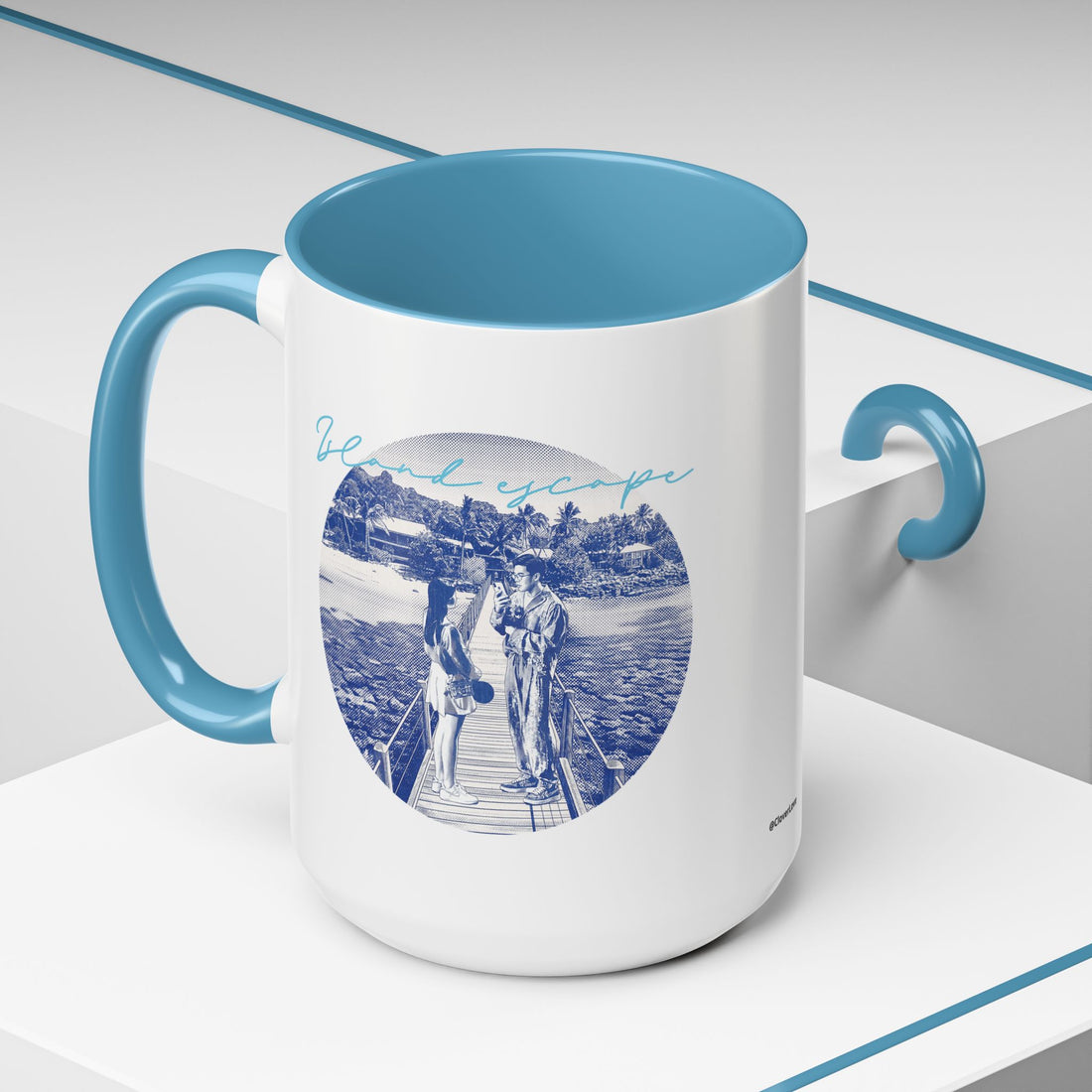Island Escape Travel Mug - Tropical Beach Coffee Cup for Travelers