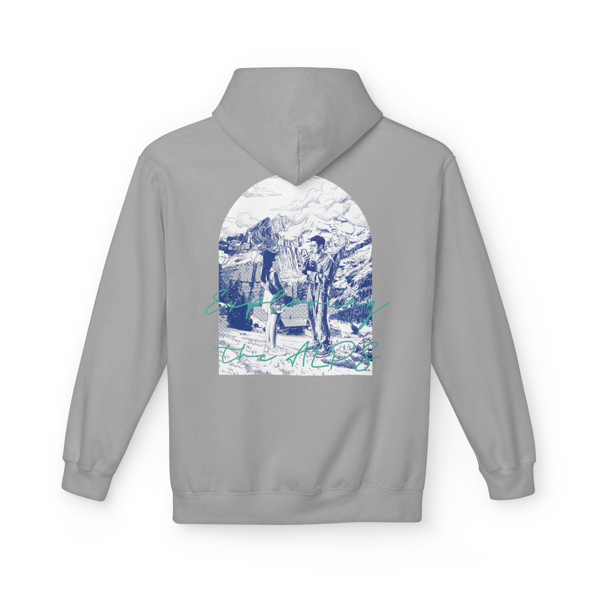 Mountain Travel Hoodie | Adventure Landscape Graphic Pullover
