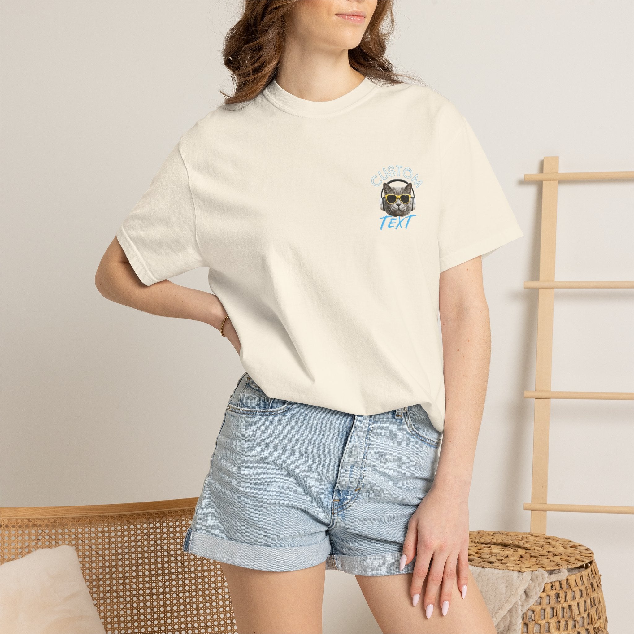 Custom Cat Summer T-Shirt - Funny Chill Cat Tee, Cat Lover Gift
