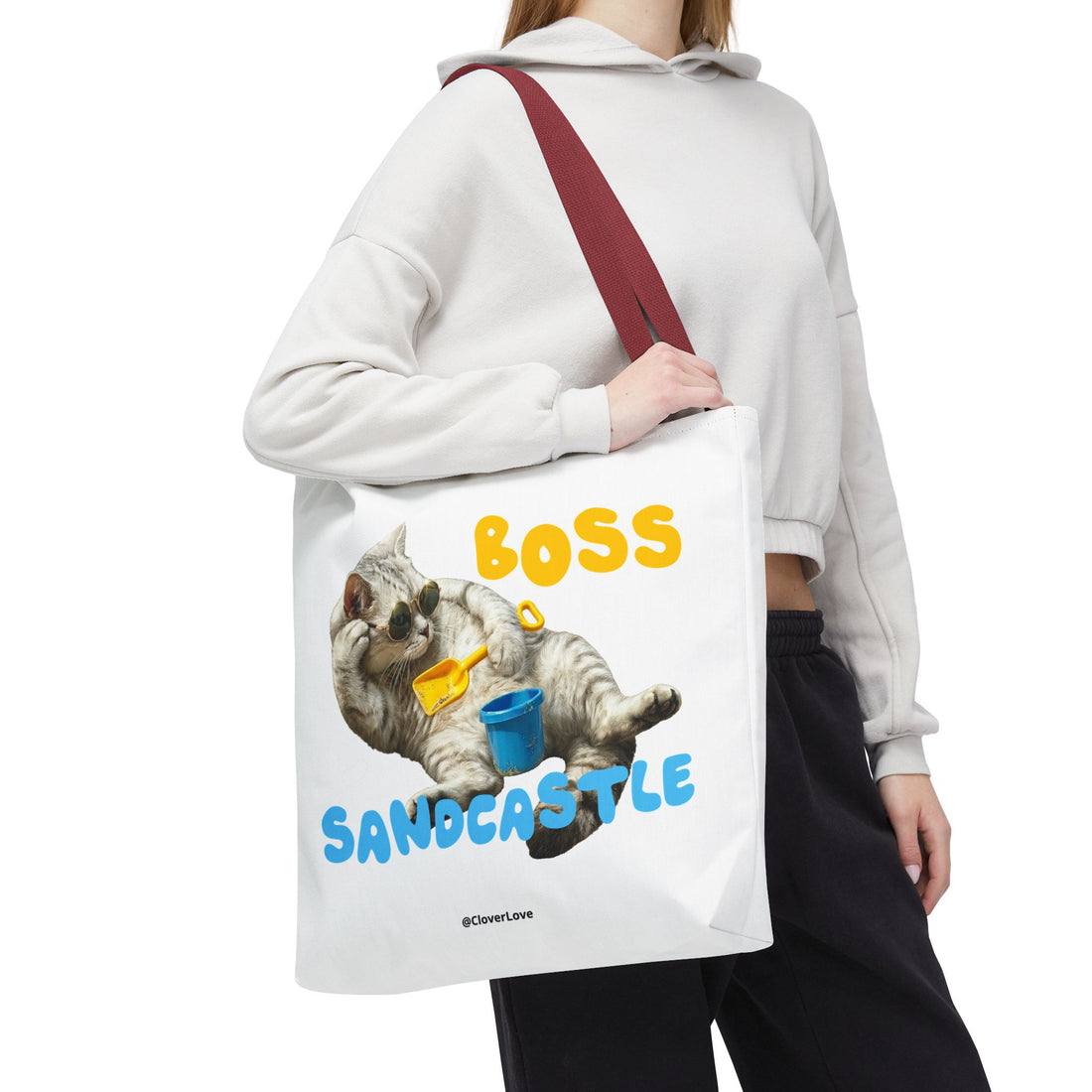 Funny Cat Tote Bag | Custom Pet Photo Personalized Canvas Bag