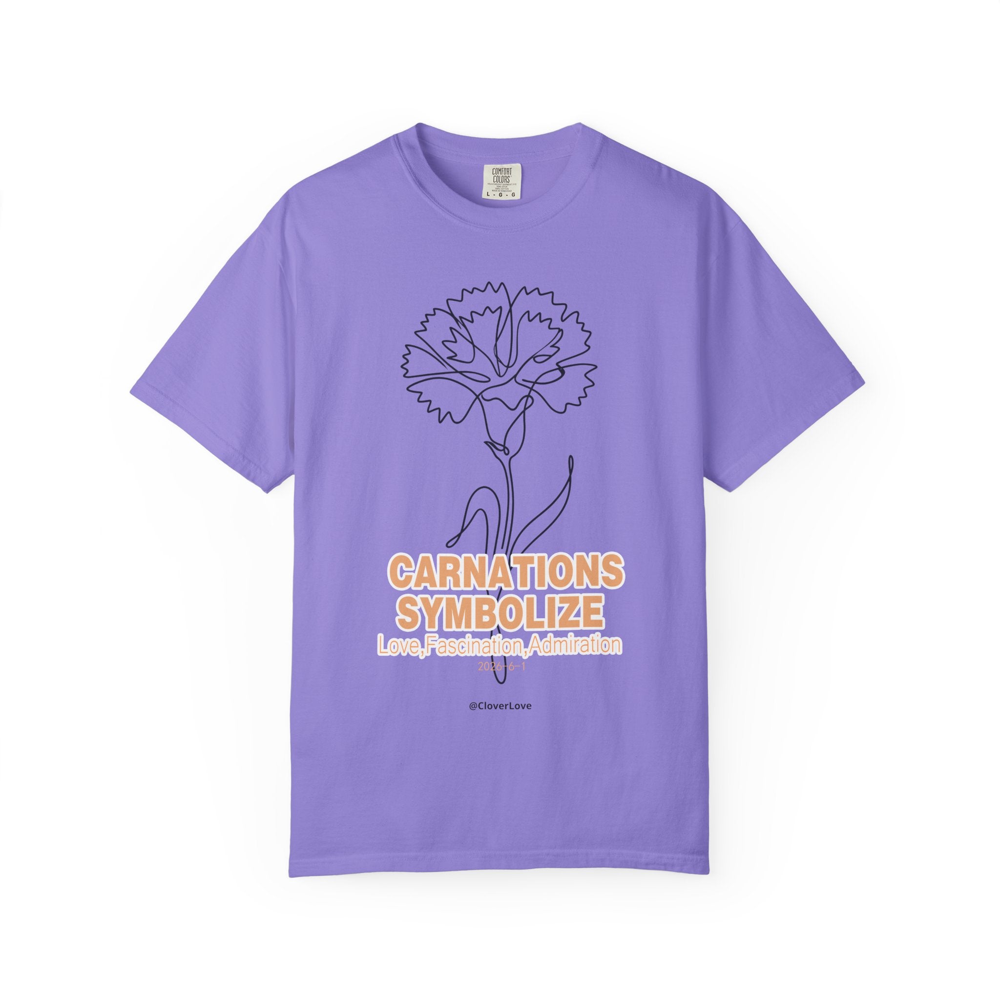 Carnation Flower T-Shirt - Birth Flower Shirt for Women, Flower Lover Gift