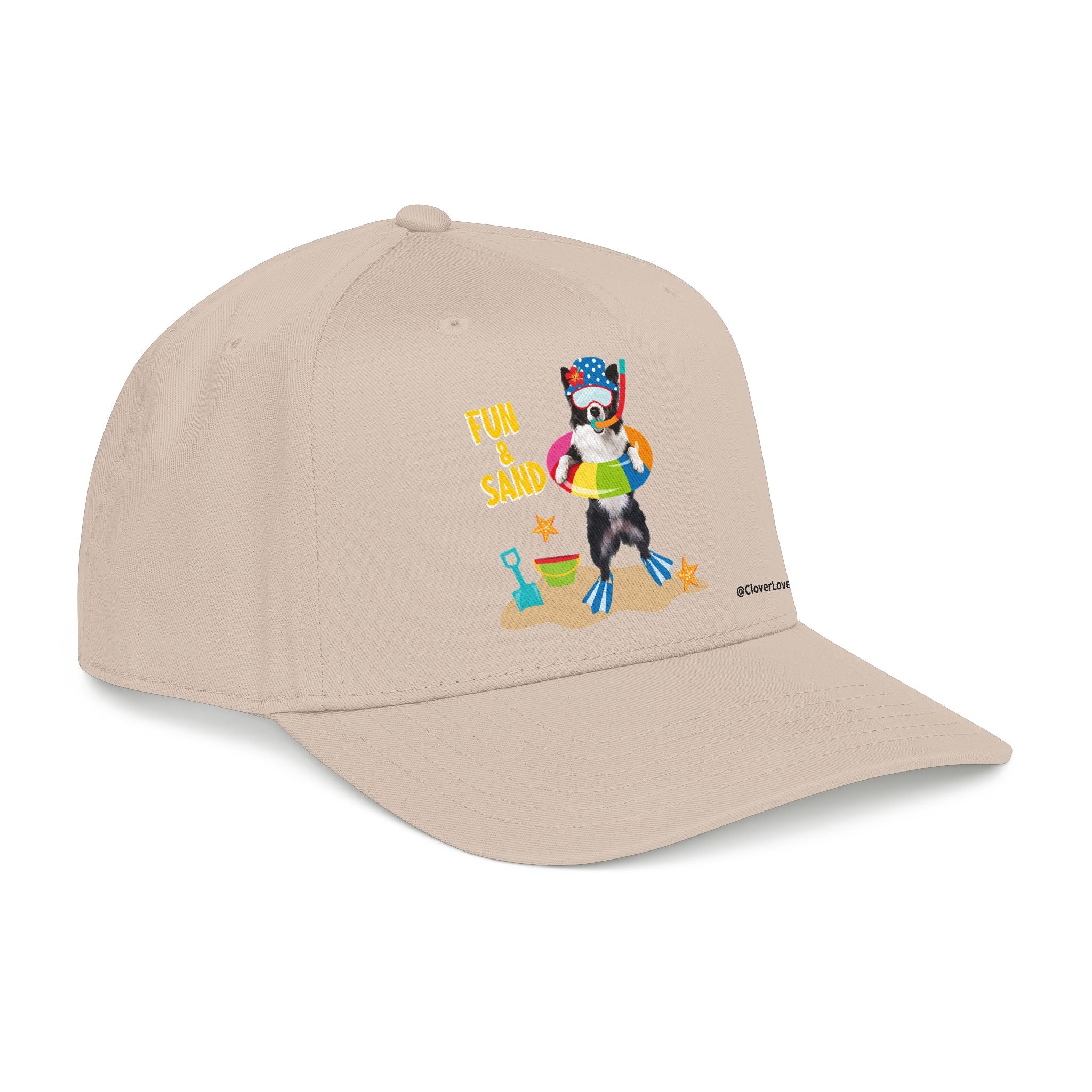 Custom Summer Beach Dog Hat, Fun & Sand Pet Baseball Cap, Personalized Dog Lover Gift