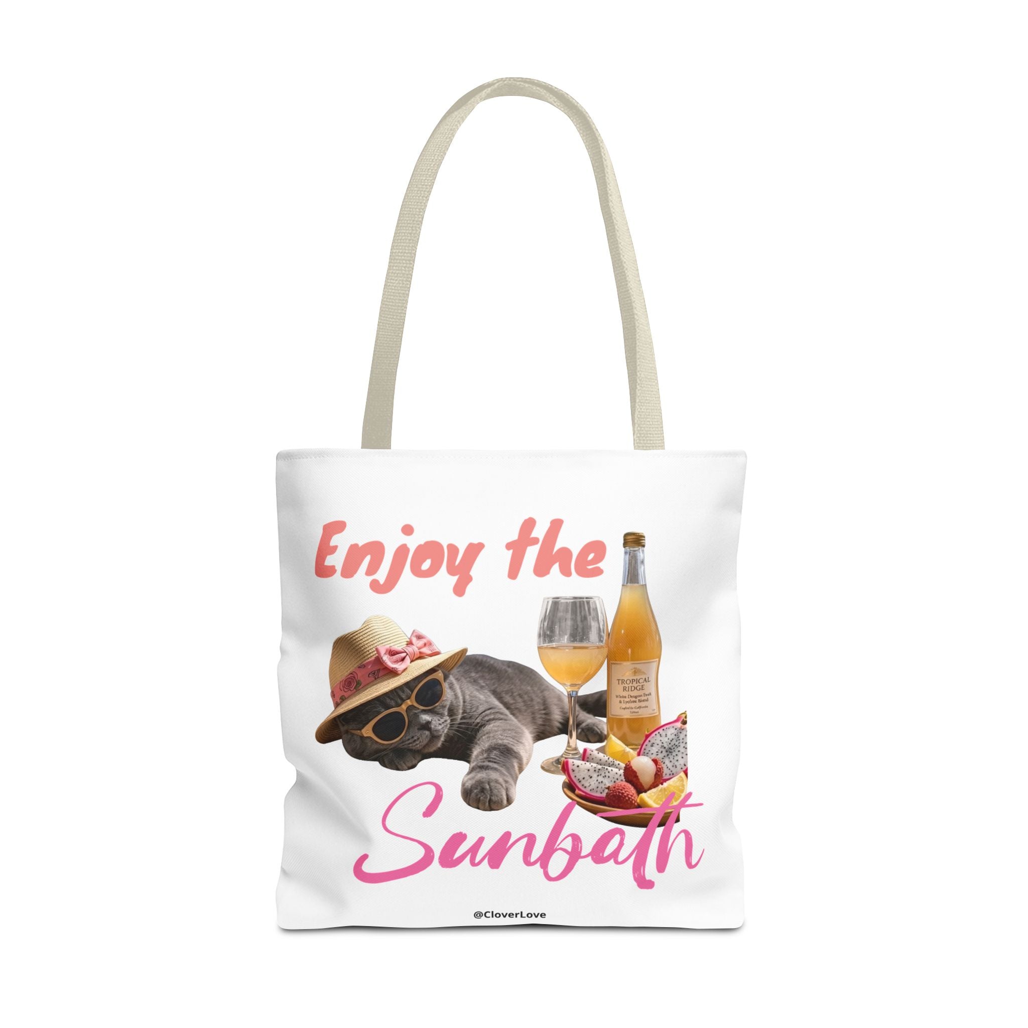 Summer Cat Tote Bag | Personalized Cat Photo Canvas Bag