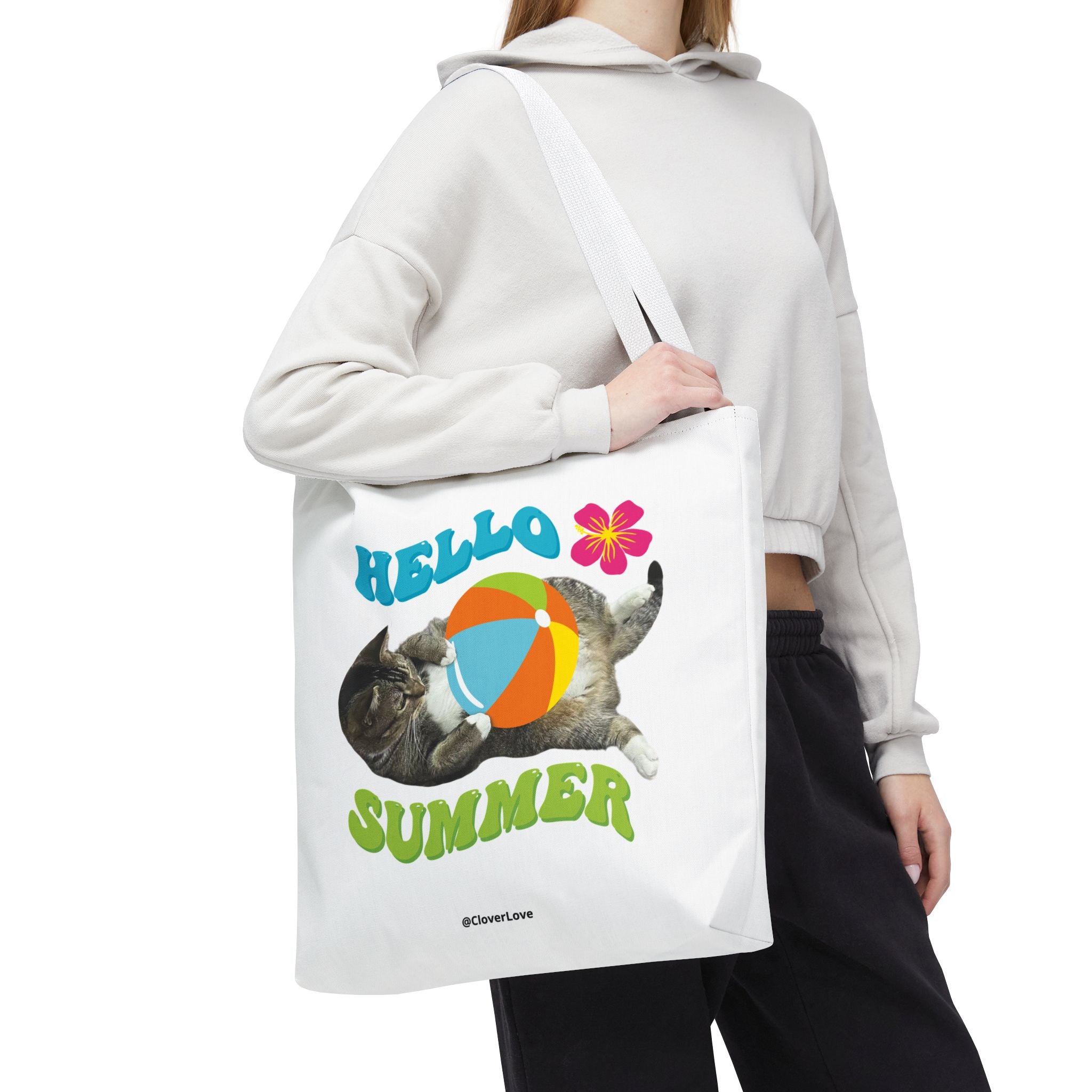 Custom Cat Tote Bag | Personalized Pet Photo Canvas Bag