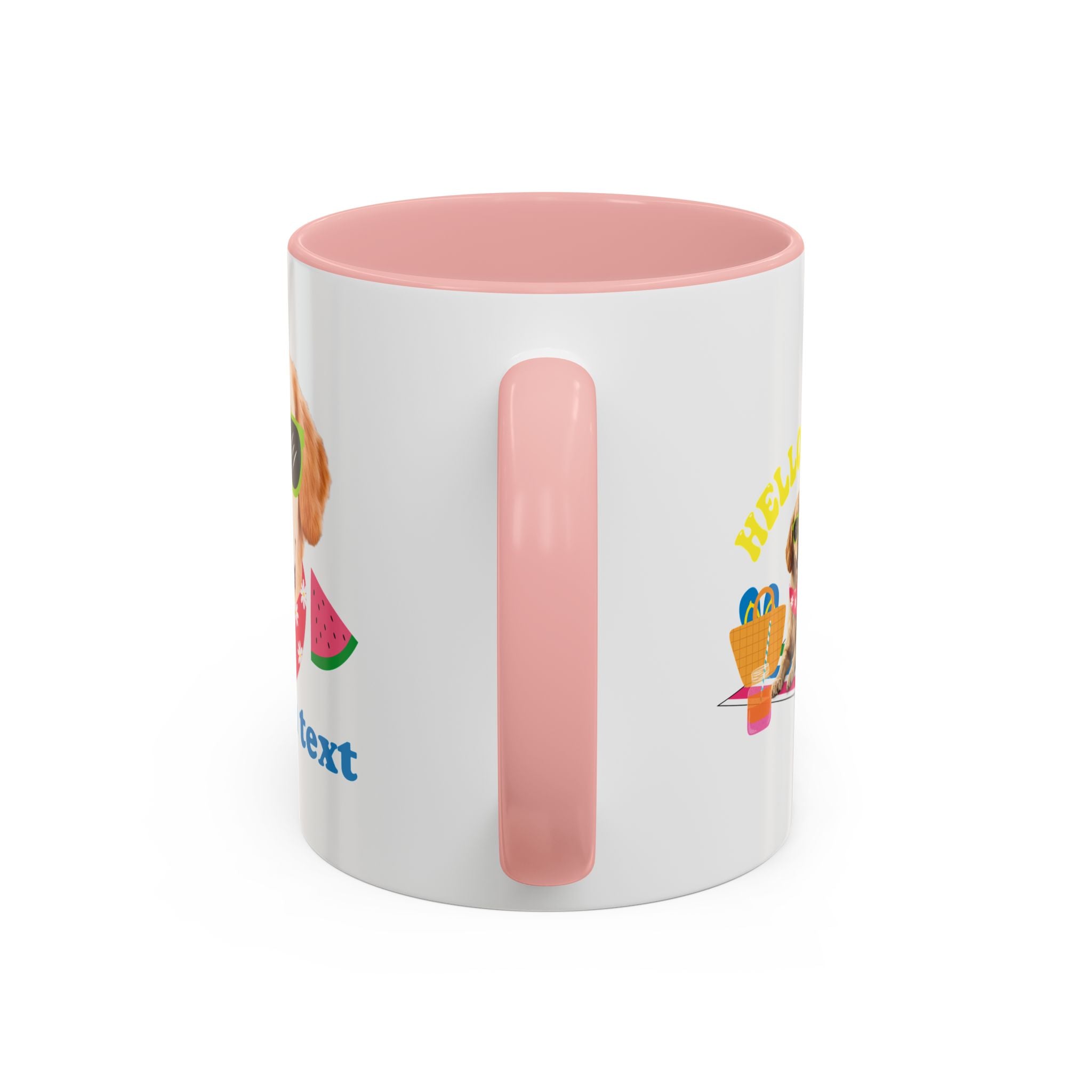 Cute Summer Dog Mug | Personalized Dog Photo Coffee Cup With Custom Text