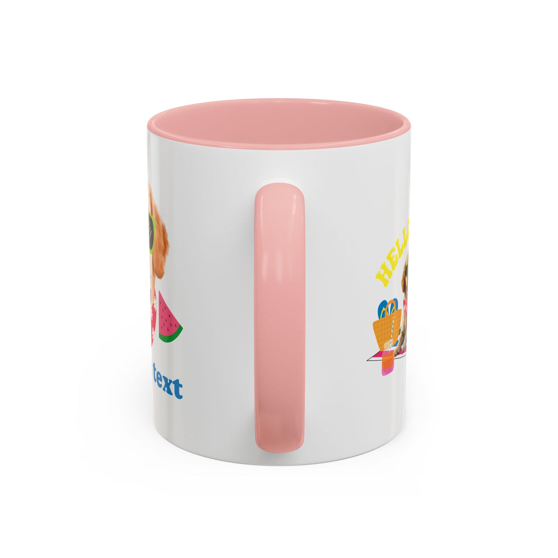 Cute Summer Dog Mug | Personalized Dog Photo Coffee Cup With Custom Text