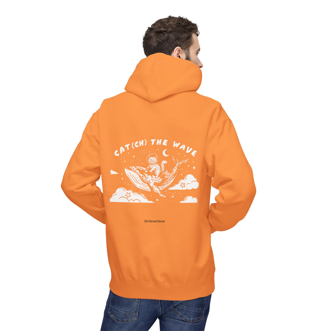 Kapuzenpullover „Katze & Wal Abenteuer“ | Vintage-Sweatshirt mit Ozean-Grafik