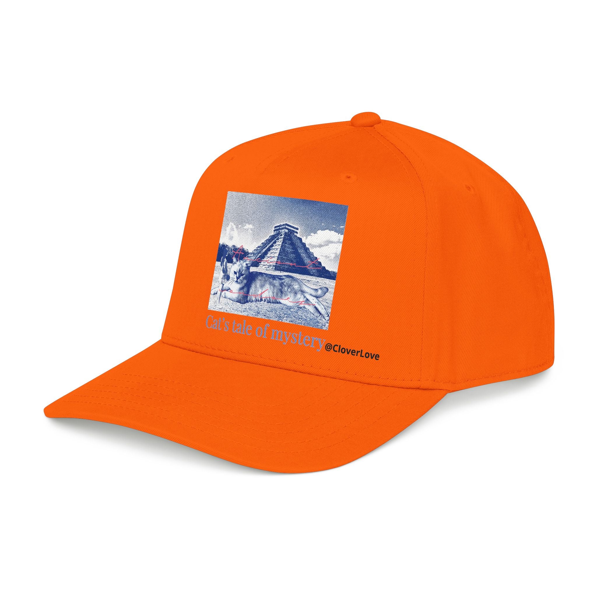 Mexico Travel Cat Hat - Chichen Itza Baseball Cap, Cat Lover Gift