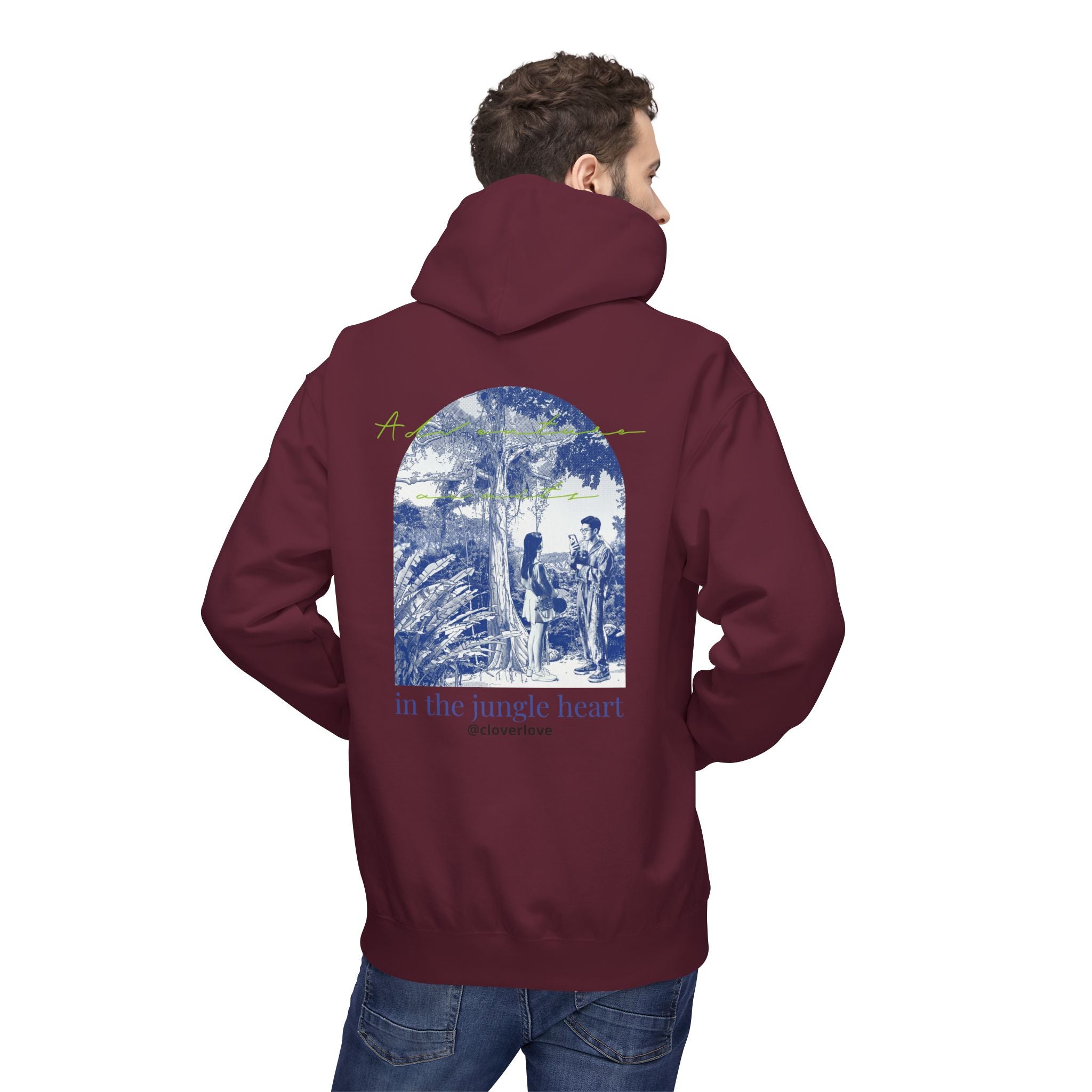 Dschungel-Abenteuer Hoodie – Vintage Tropical Travel Grafik Pullover Sweatshirt
