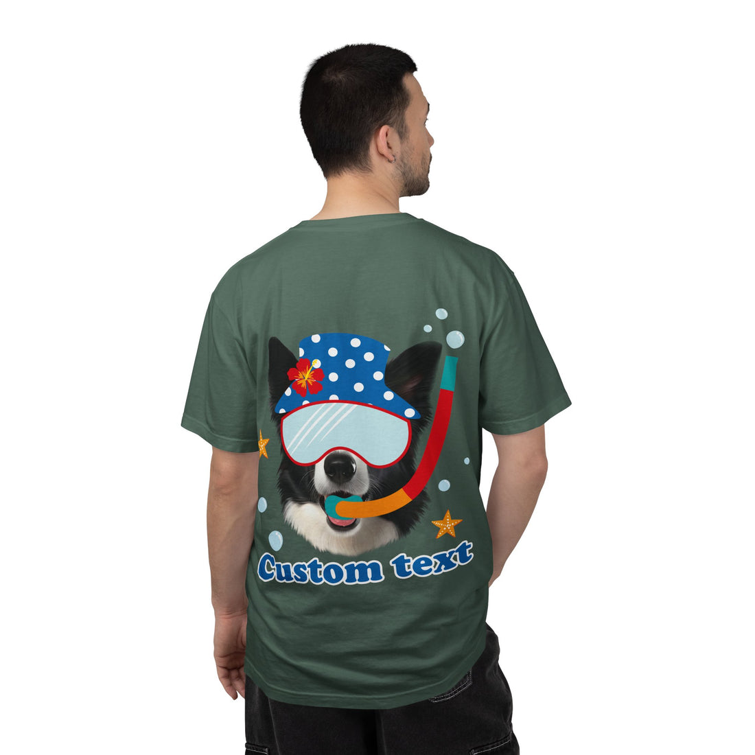 Custom Dog Summer T-Shirt - Funny Beach Diving Dog Tee, Dog Lover Gift