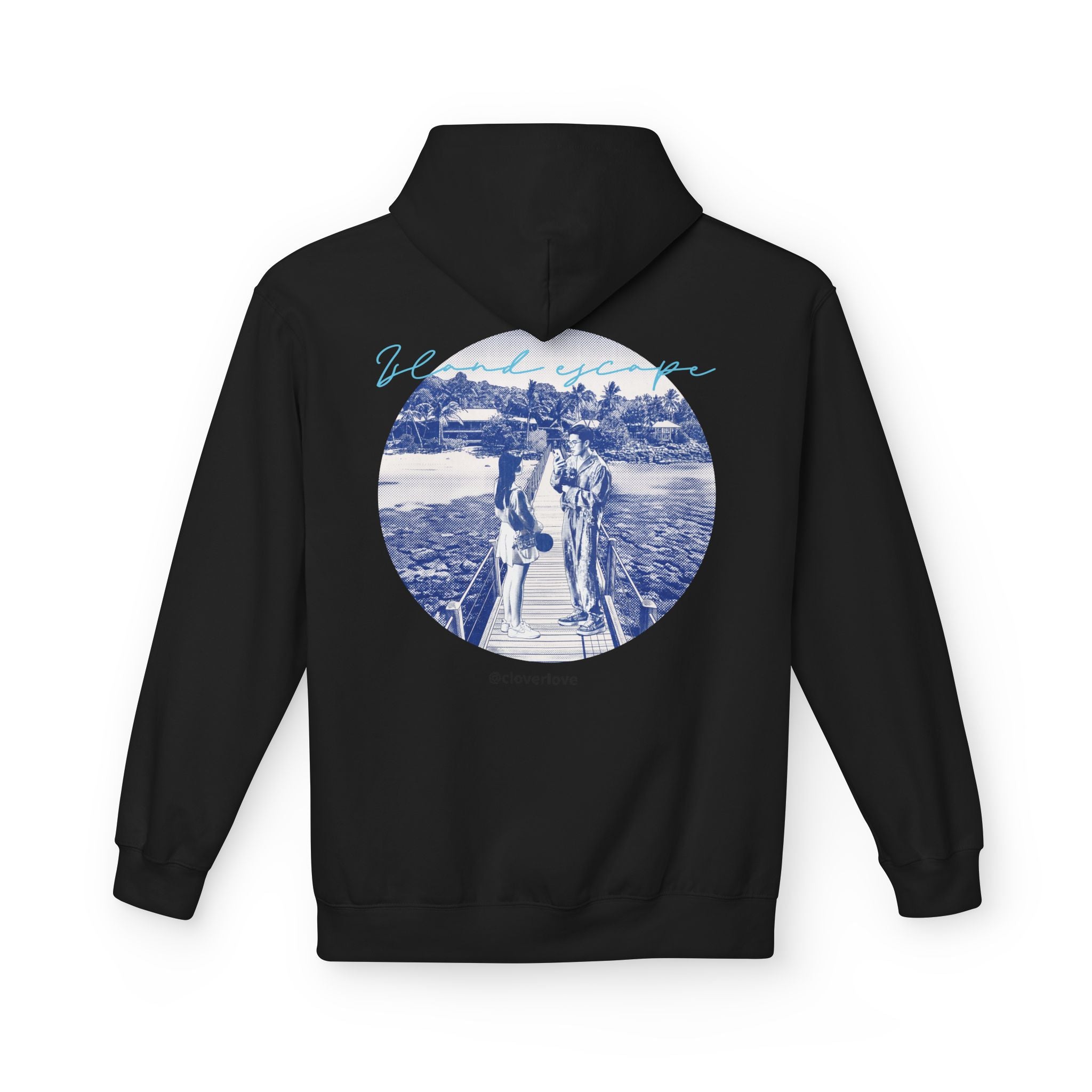 Kapuzenpulli für den Tropenurlaub | Romantisches Strandreise-Grafik-Sweatshirt