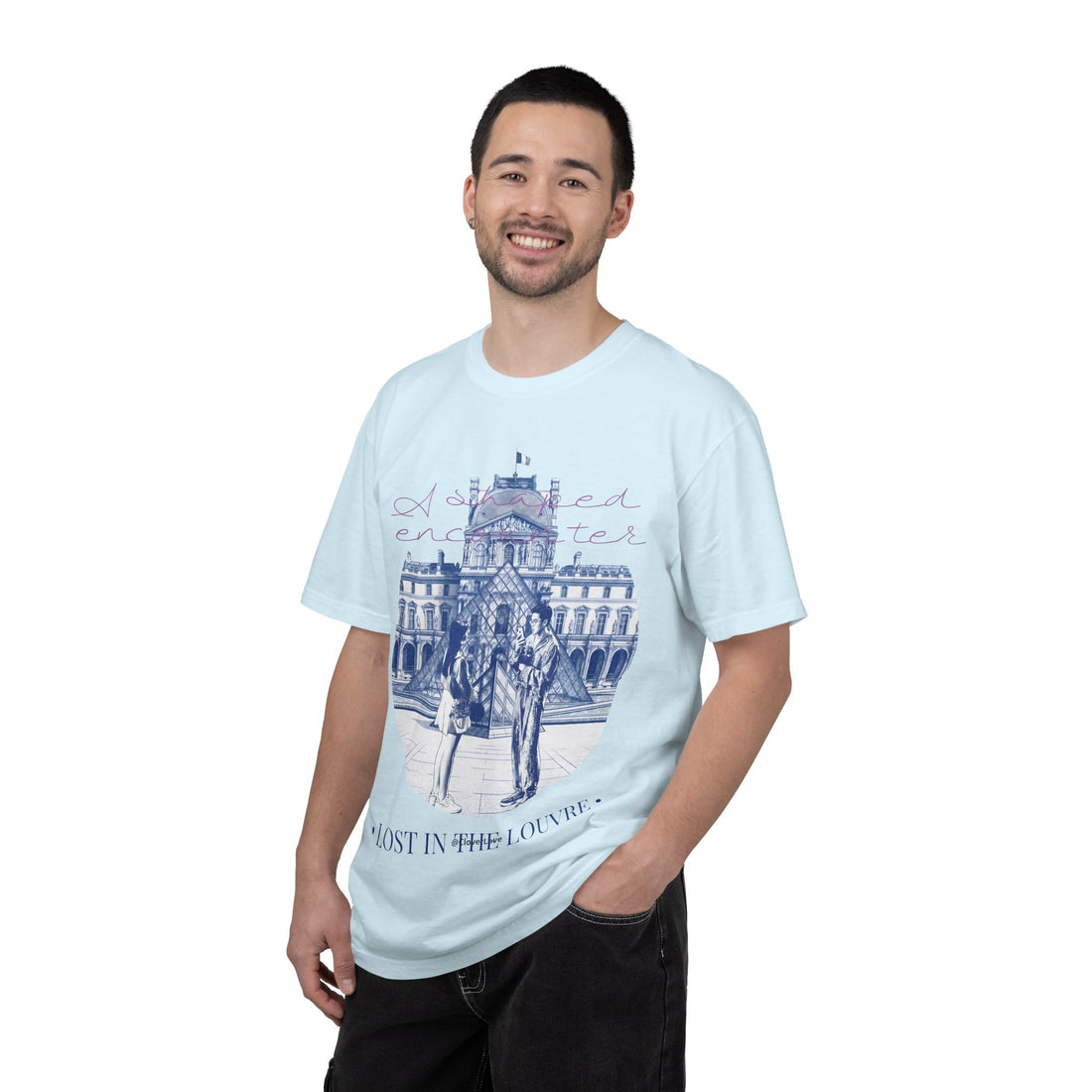Custom Paris Louvre Travel T-Shirt - Vintage France Vacation Gift
