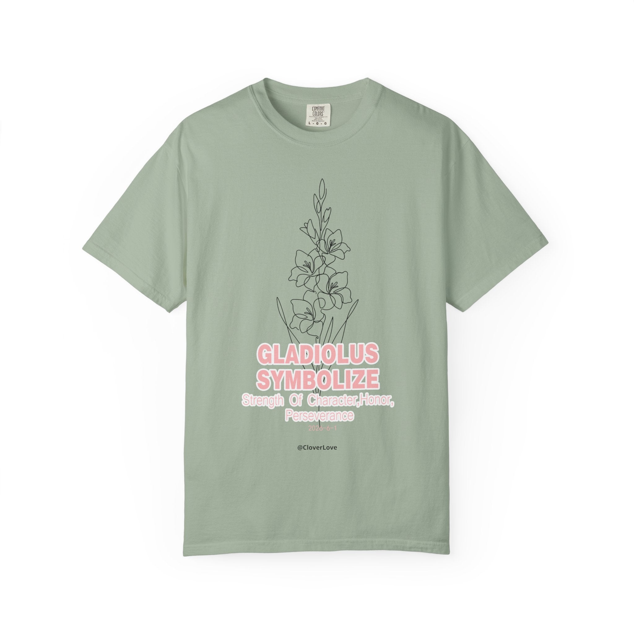 Gladiolus Flower T-Shirt - Inspirational Botanical Graphic Shirt for Flower Lovers