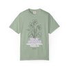 Violet Flower T-Shirt - Botanical Graphic Shirt for Flower Lovers