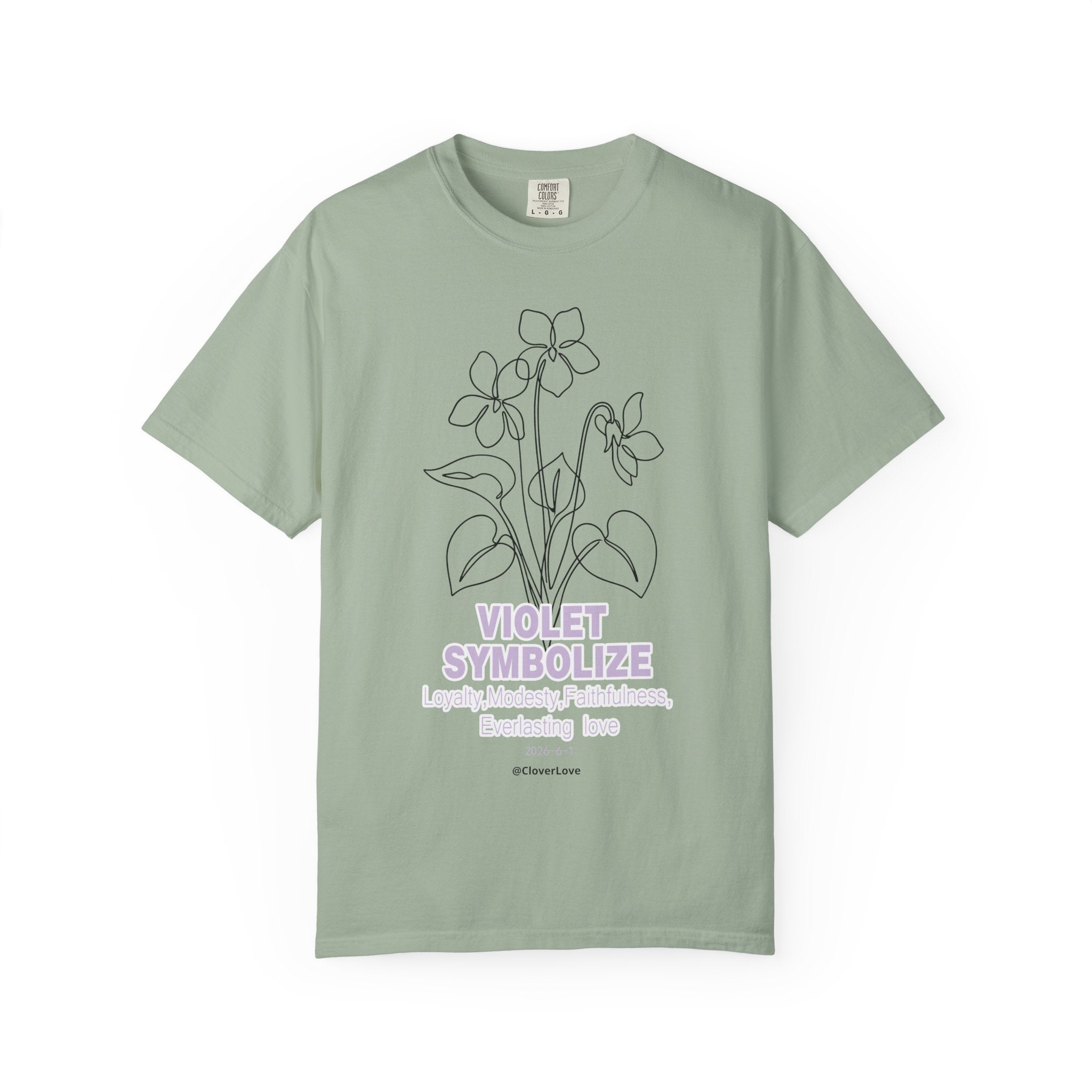 Violet Flower T-Shirt - Botanical Graphic Shirt for Flower Lovers
