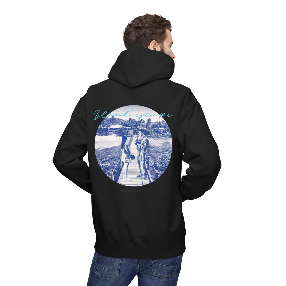 Kapuzenpulli für den Tropenurlaub | Romantisches Strandreise-Grafik-Sweatshirt