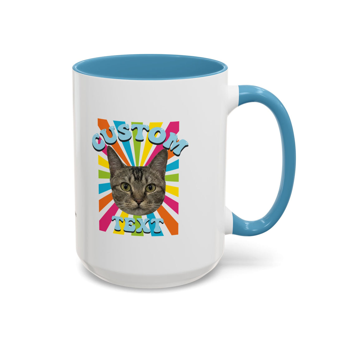 Retro Custom Cat Mug | Personalized Pet Photo Coffee Cup With Custom Text