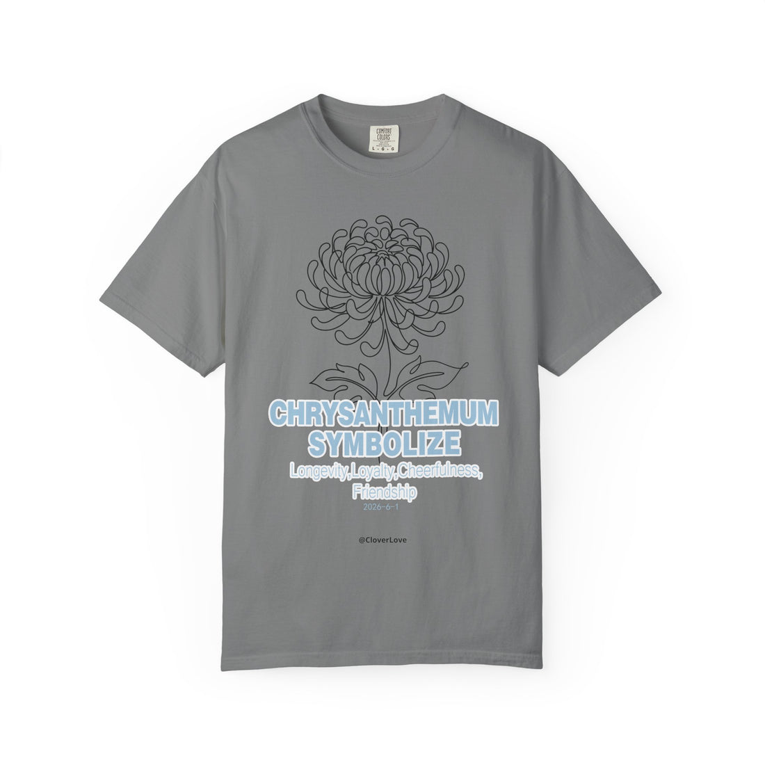 Chrysanthemum Flower T-Shirt - Botanical Graphic Shirt for Flower Lovers