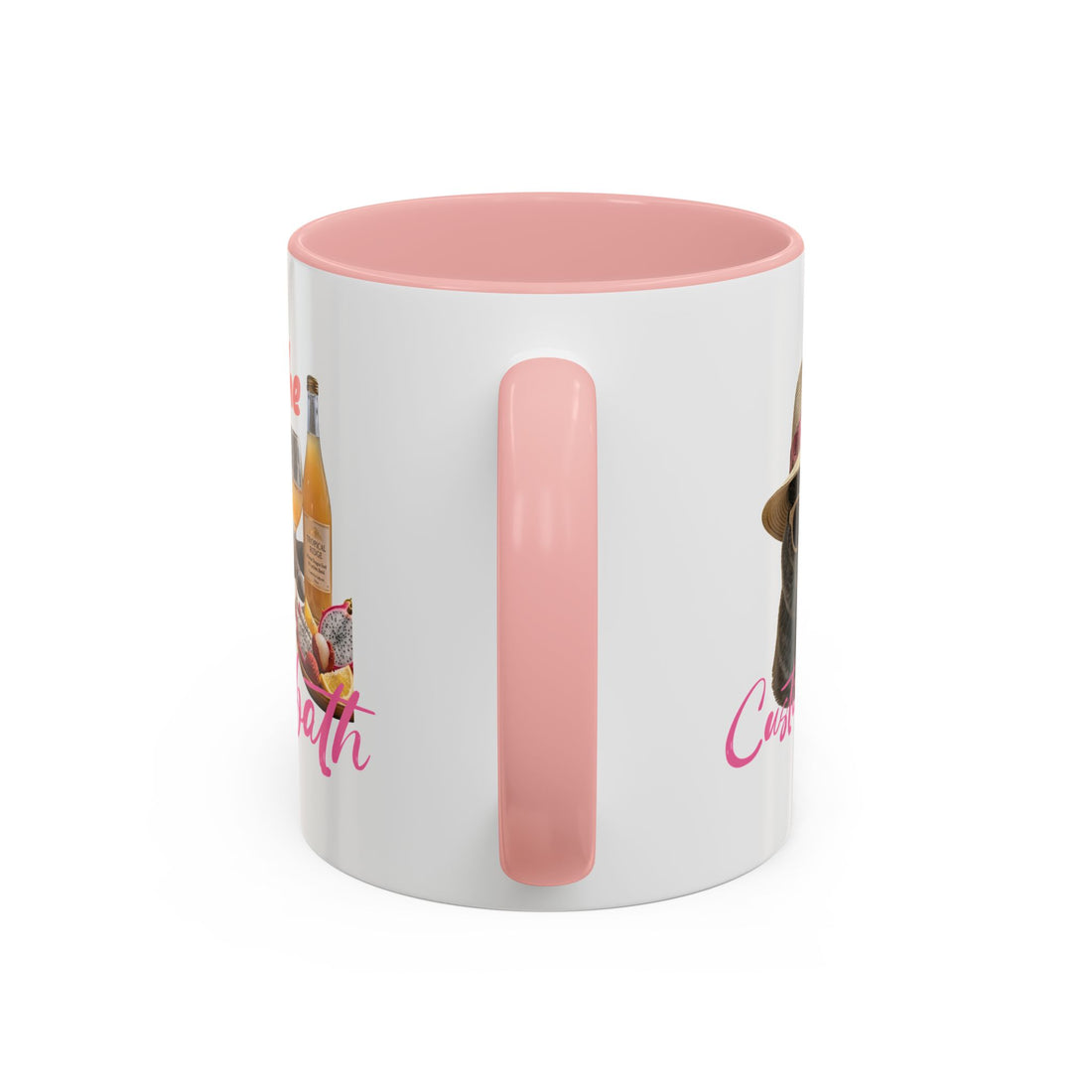 Summer Sunbathing Cat Mug | Personalized Cat Coffee Cup With Custom Text