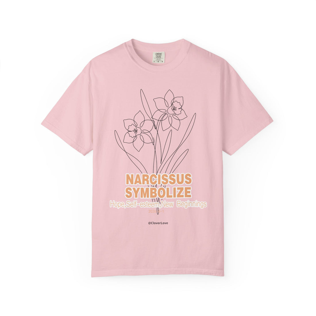 Narcissus Flower T-Shirt - Botanical Graphic Shirt for Flower Lovers